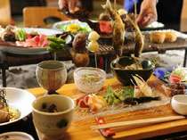 旬の囲炉裏会席例 湯宿 元河原湯 プランをみる