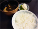 御飯・味噌汁・お新香の3点セット （2014年3月）